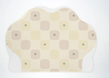 Paw Rug in Playful Check; detail-framed digital concept preview with the print layer aligned to the paw-shaped surface; not a physical sample or final print proof.