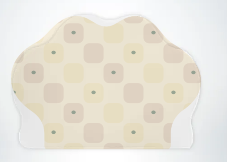 Paw Rug in Playful Check; detail-framed digital concept preview with the print layer aligned to the paw-shaped surface; not a physical sample or final print proof.